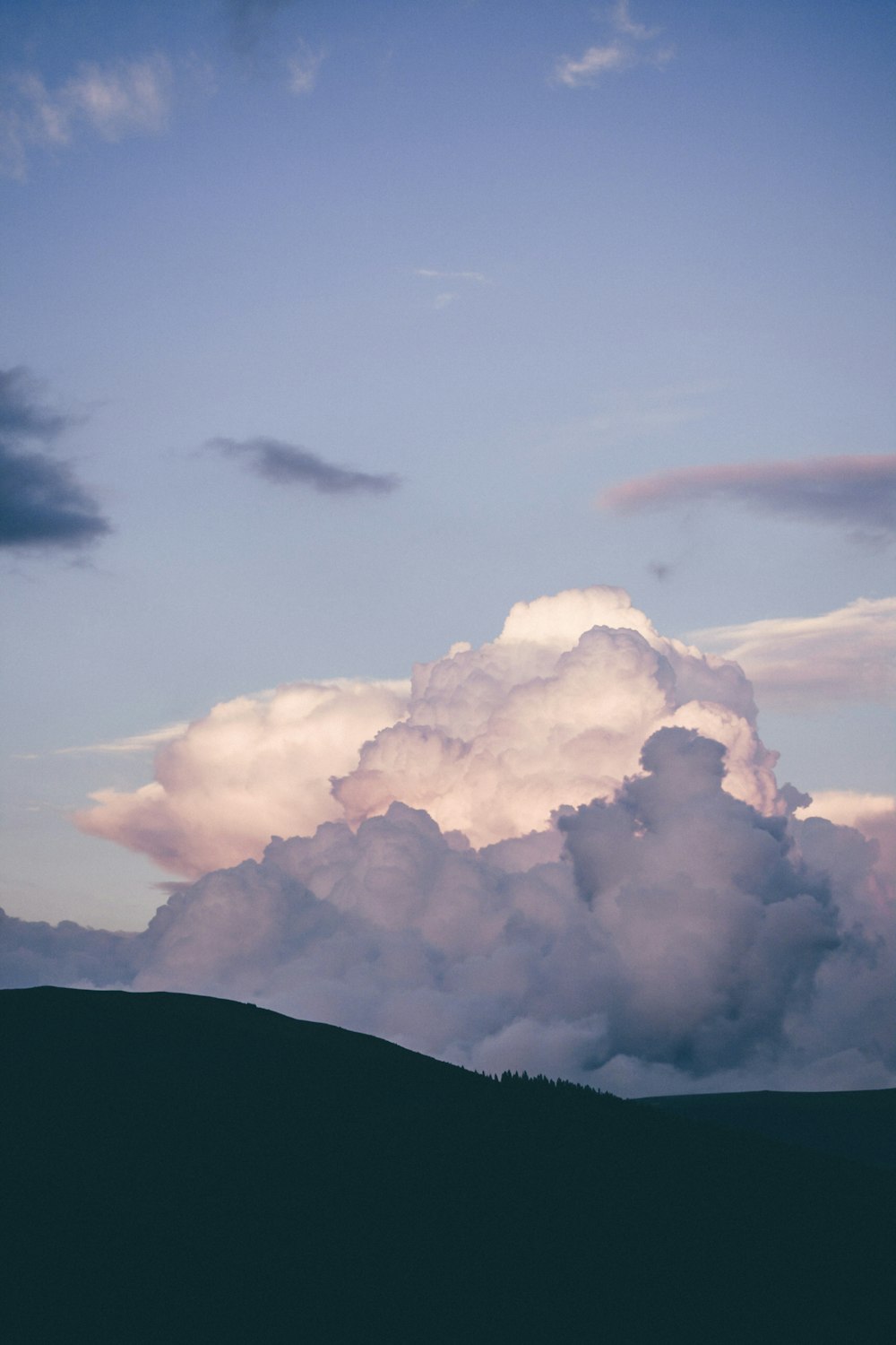 white clouds and blue sky