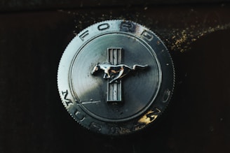 silver round coin with black cross