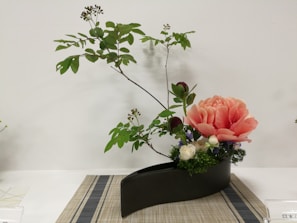 A stunning floral arrangement in a chic vase.