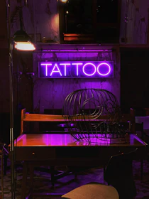 purple and brown wooden bar