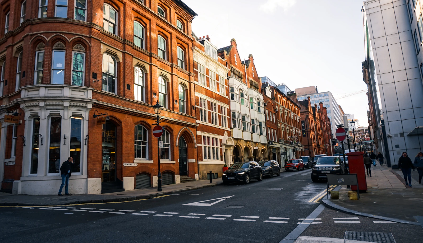Victorian brick buildings in Birmingham