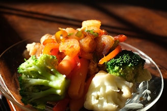green and orange vegetable dish