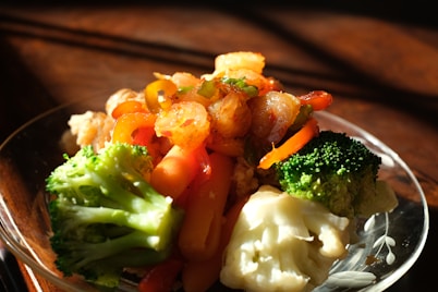 green and orange vegetable dish