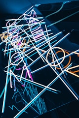 blue red and yellow light
