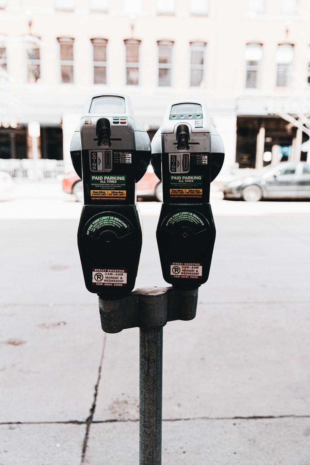 black and gray parking meter