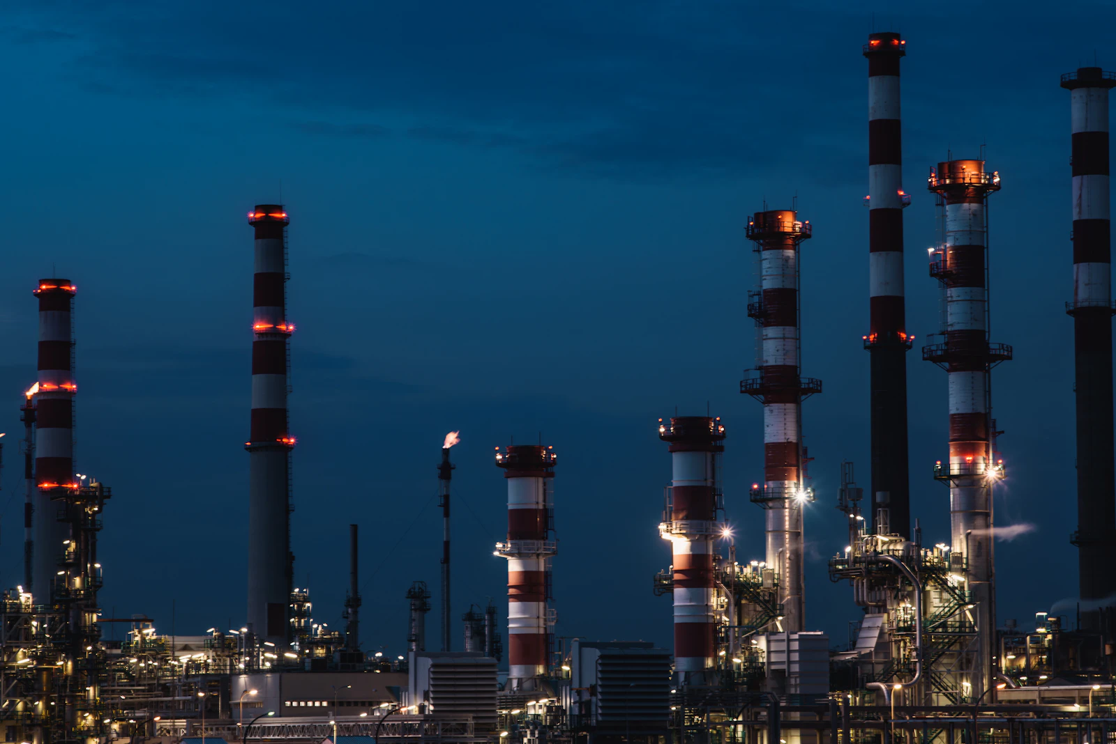 Instalação industrial de óleo e gás