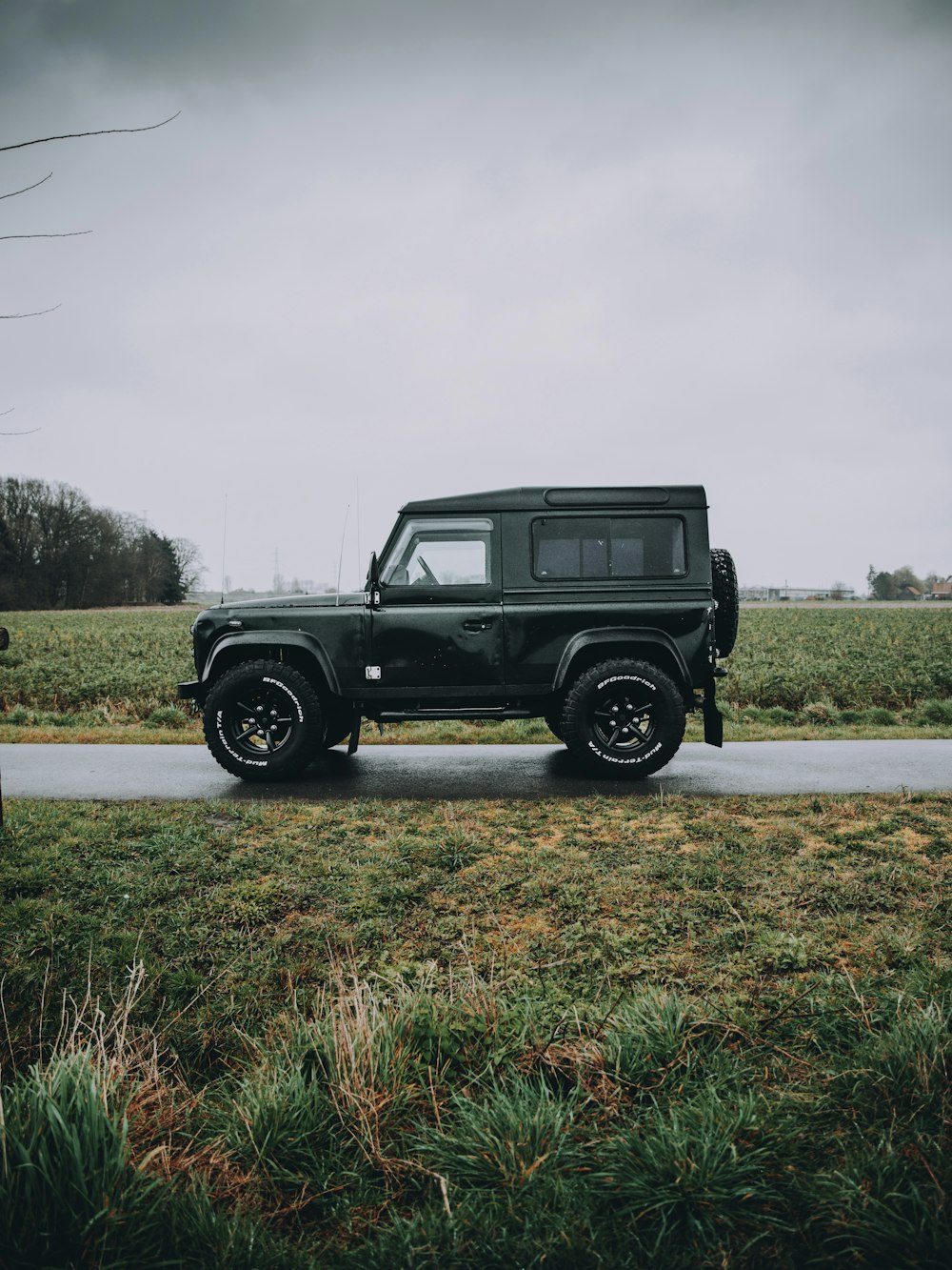 black jeep wrangler on road during daytime