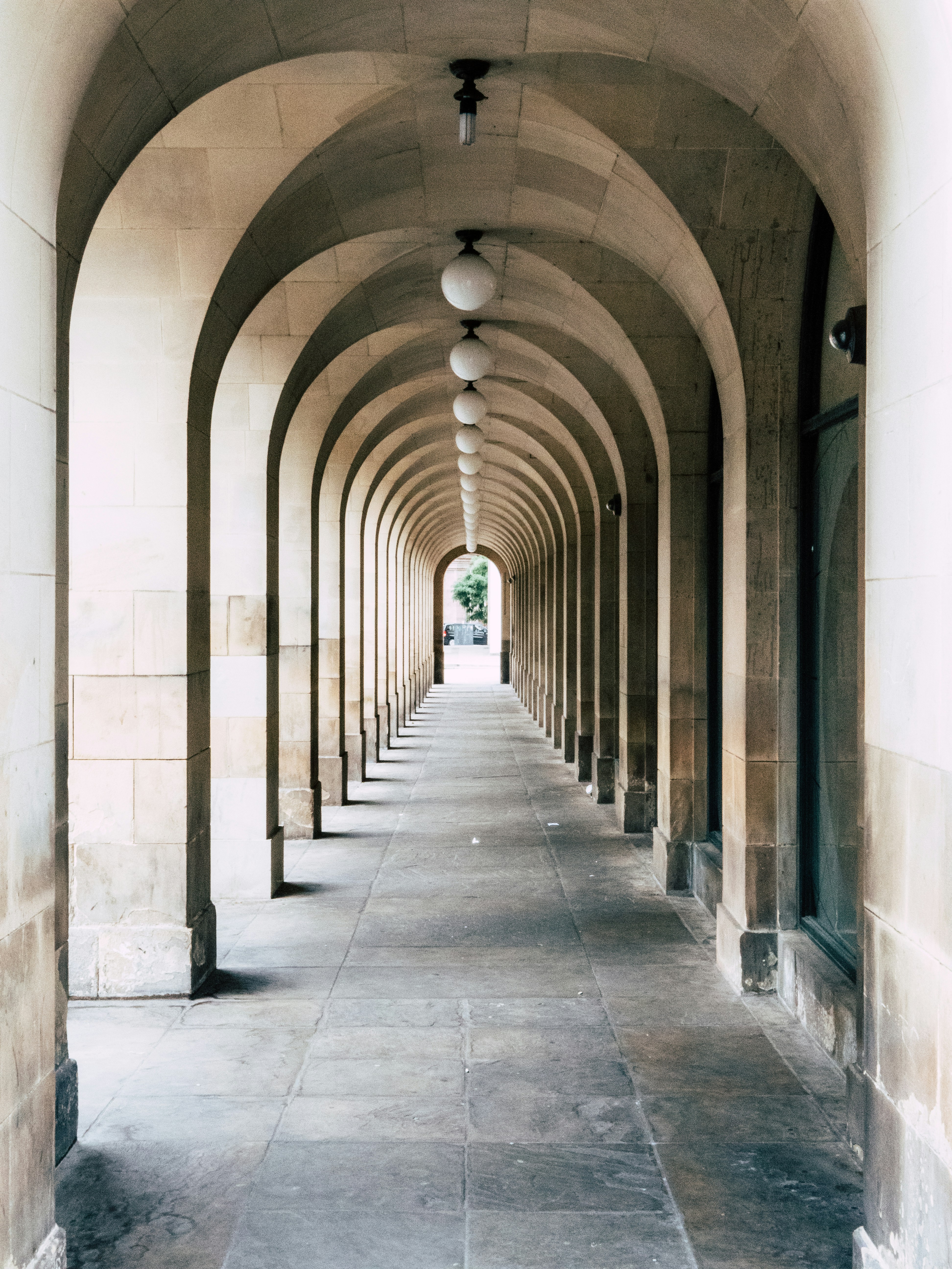 The iconic and famous Arches, by Manchester Town Hall, St Peter's Square, England.