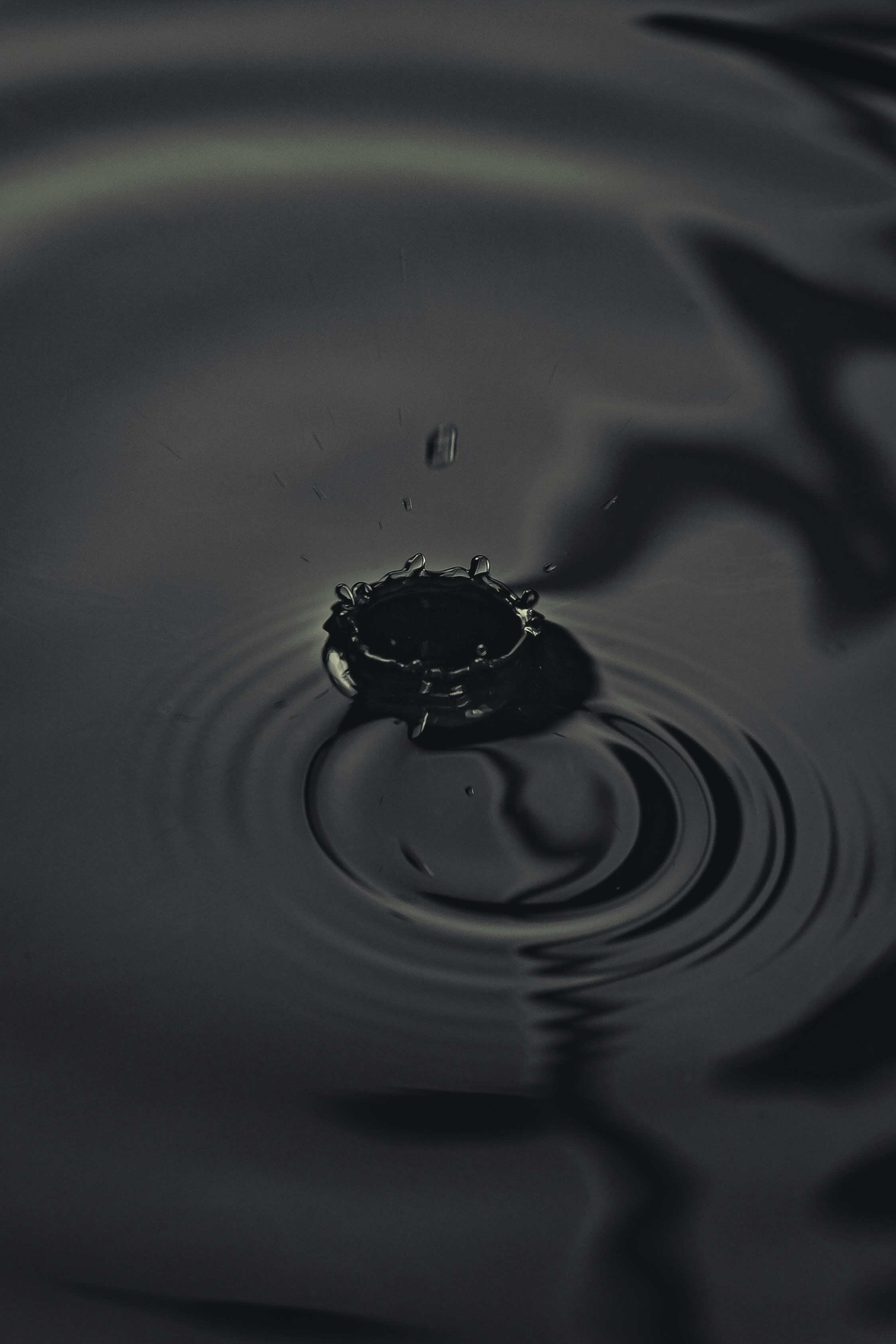 water drop on body of water