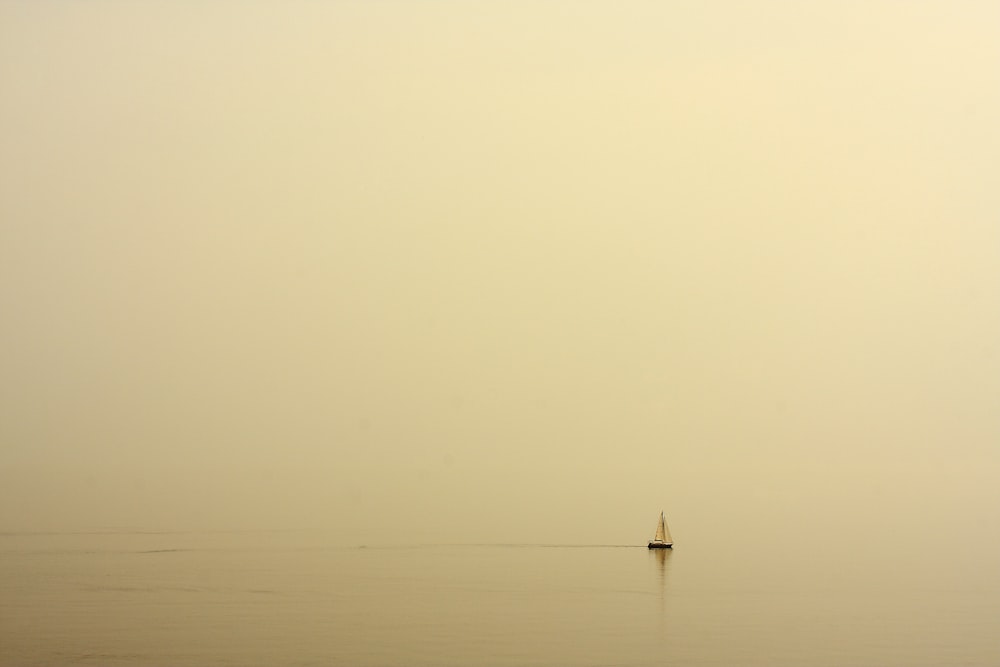 Schwarzes Segelboot auf See tagsüber