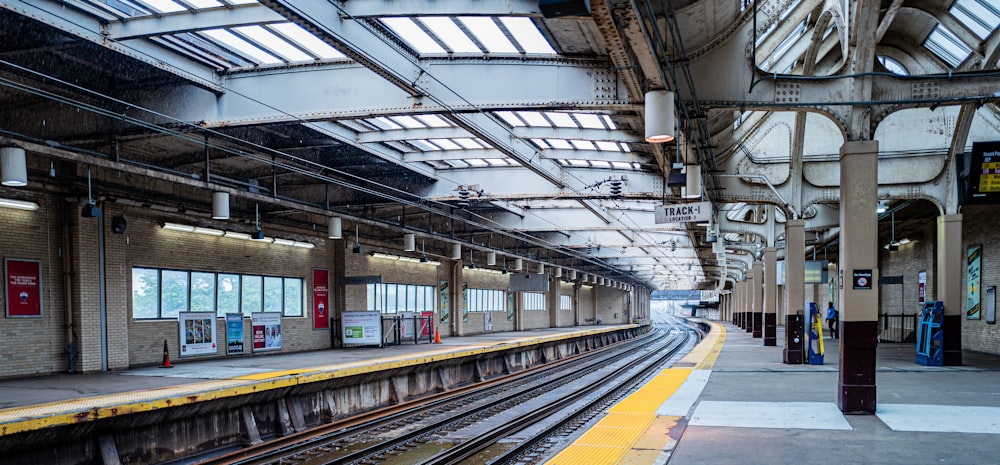 train station with people walking