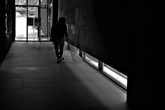 Clean hallway and entrance area of a commercial building.
