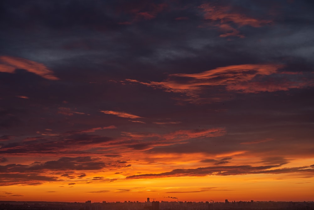 blue and orange cloudy sky during sunset