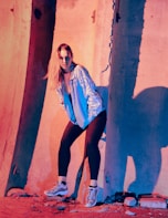 An urban photo shoot with bold colors and dynamic angles showcasing everyday life.