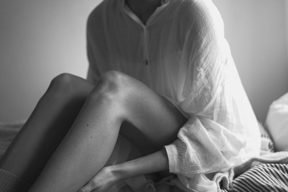 woman in white dress shirt