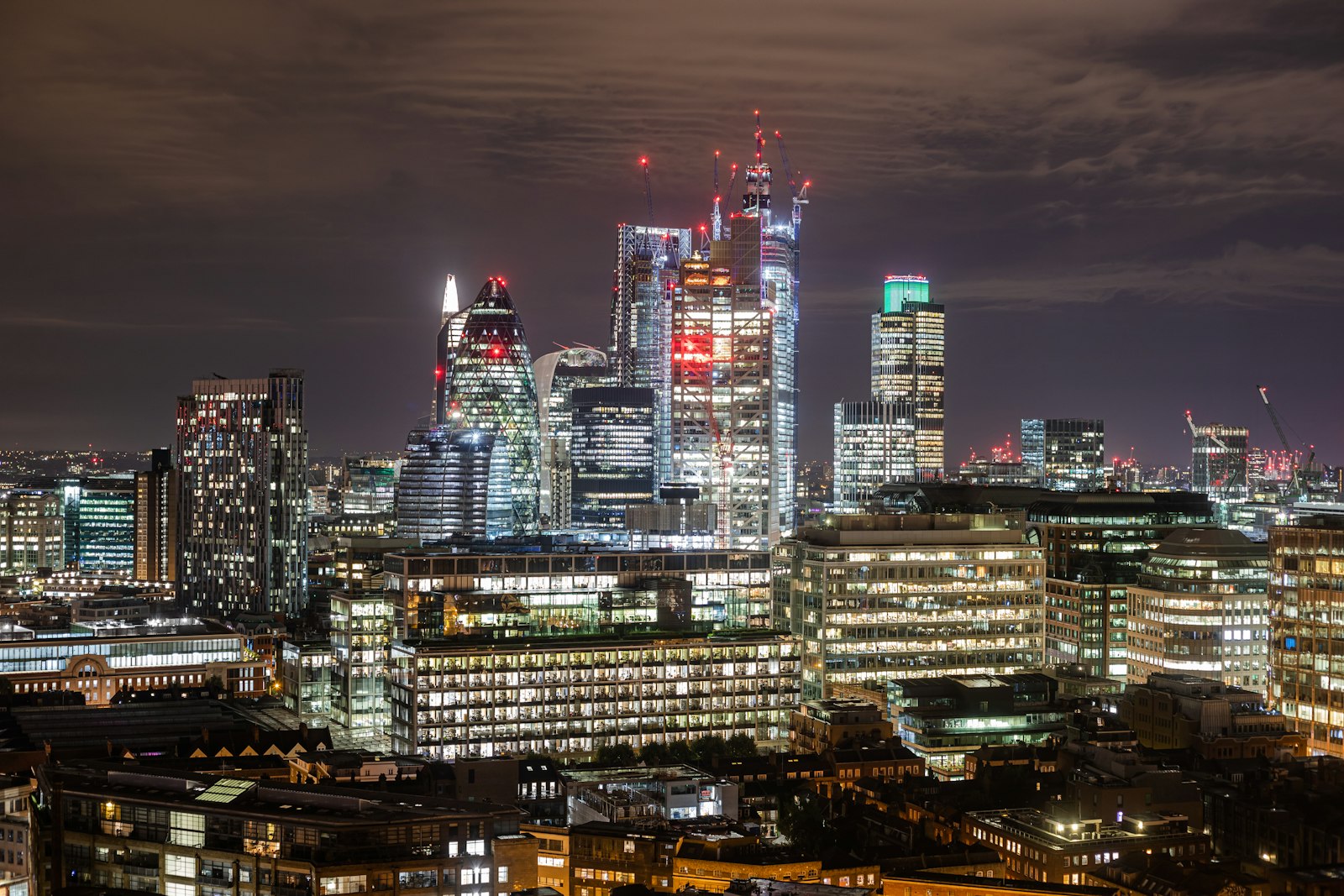 Canon EF 50mm f/1.8 sample photo. City skyline during night photography