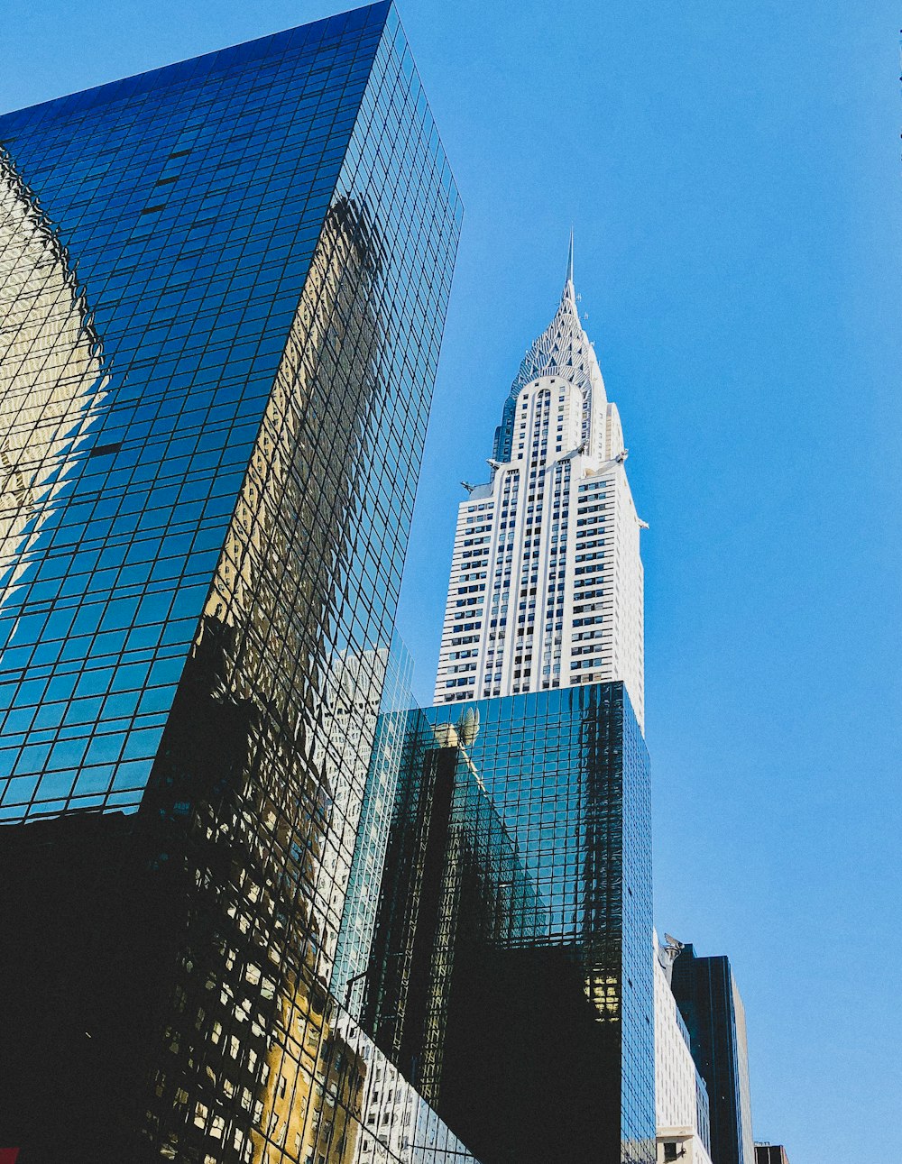 blue and white concrete building