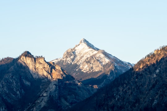 brown and white mountains under white sky during daytime in Ebensee Austria