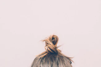 brown and black hair on white background