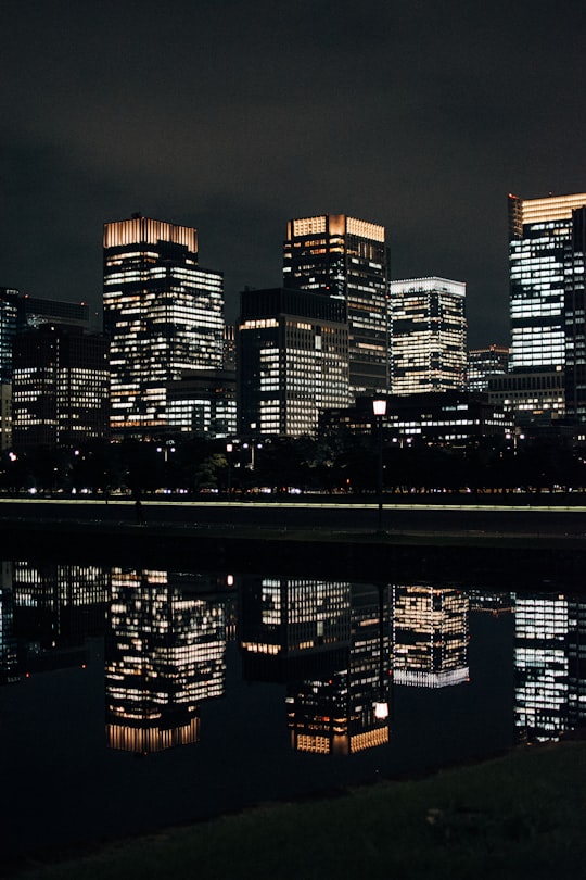 city skyline during night time in Chiyoda Japan