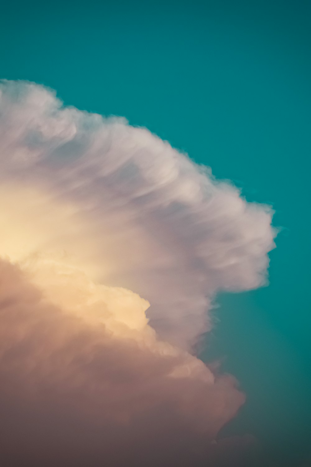 white clouds on blue sky