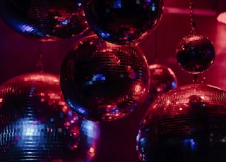 red and blue ball decor