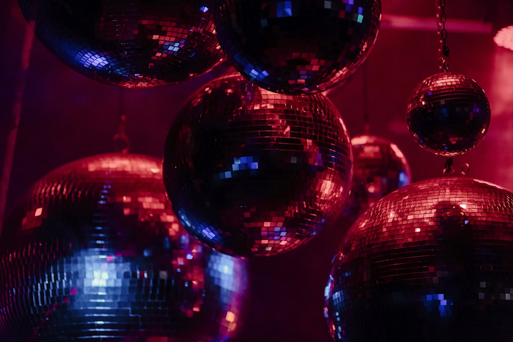 red and blue ball decor