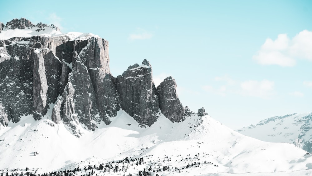 snow covered mountain under blue sky during daytime