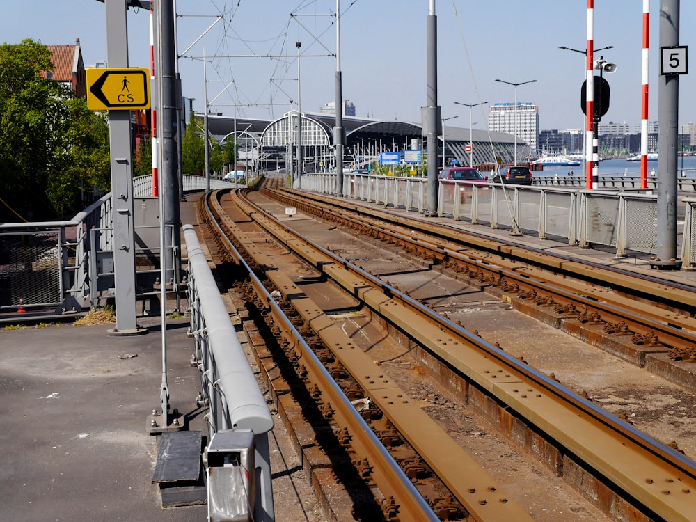 white and black train rail