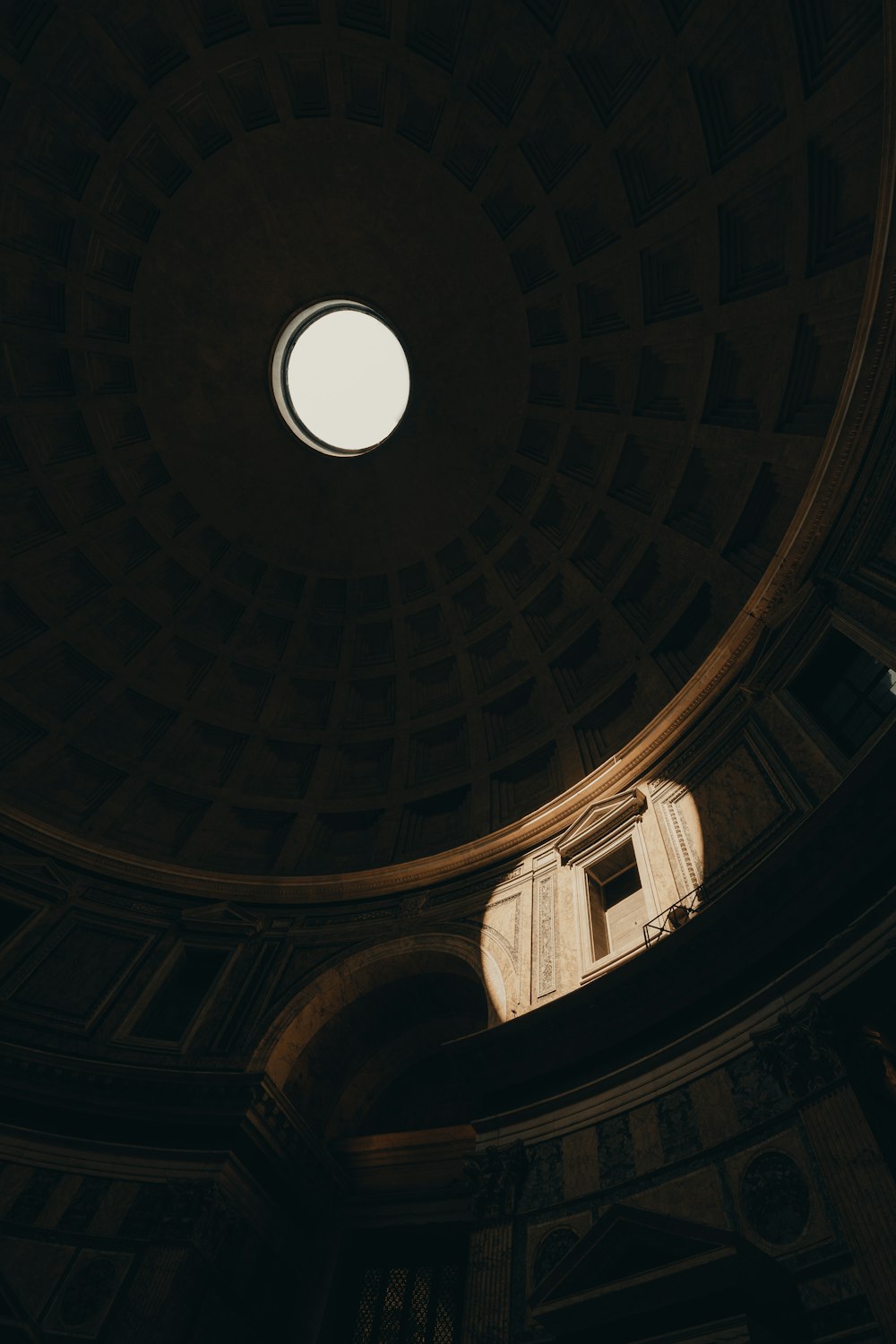 brown and white dome ceiling