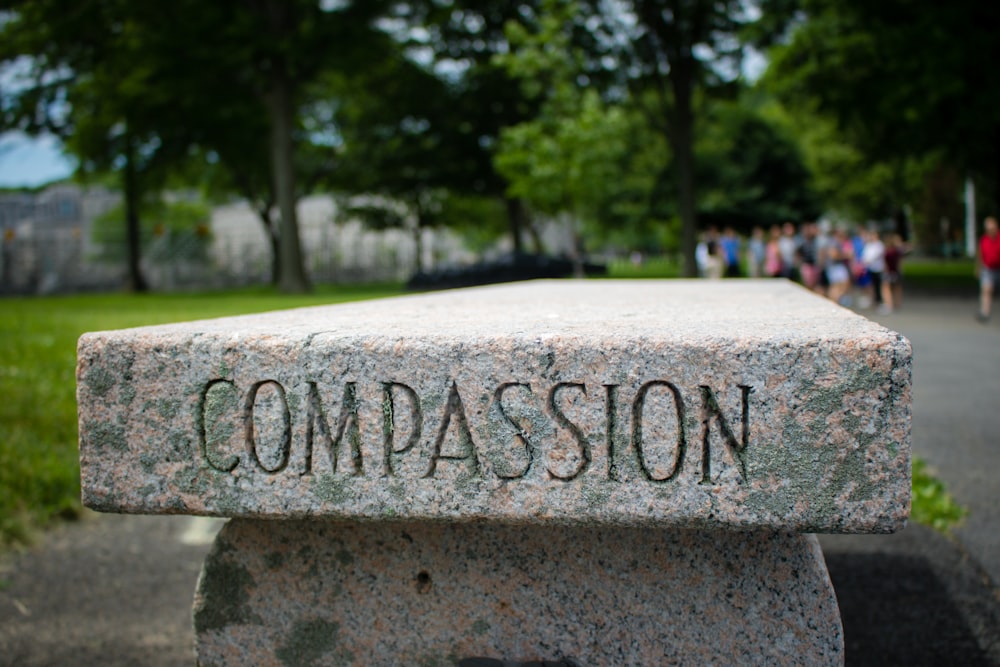 gray concrete tomb stone with no people