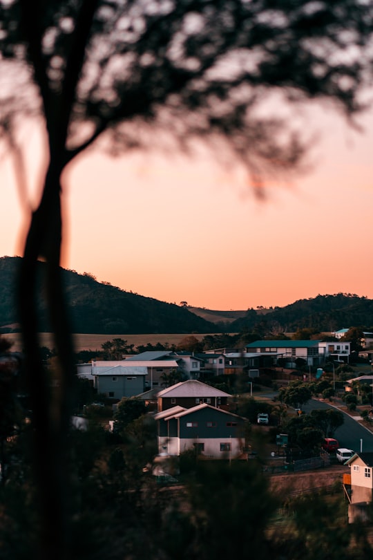 white and brown concrete houses near green trees during daytime in Mangawhai New Zealand