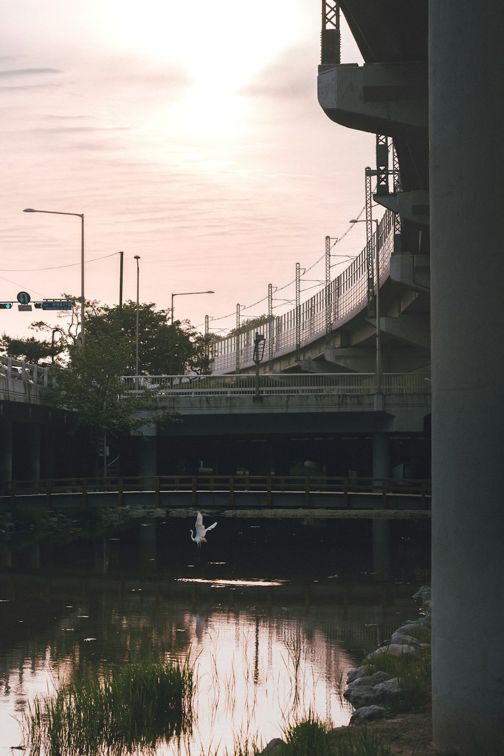 white building near body of water during sunset