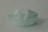 A single disposable surgical mask with pleats is positioned against a plain background. The mask features adjustable ear loops and a blue color.