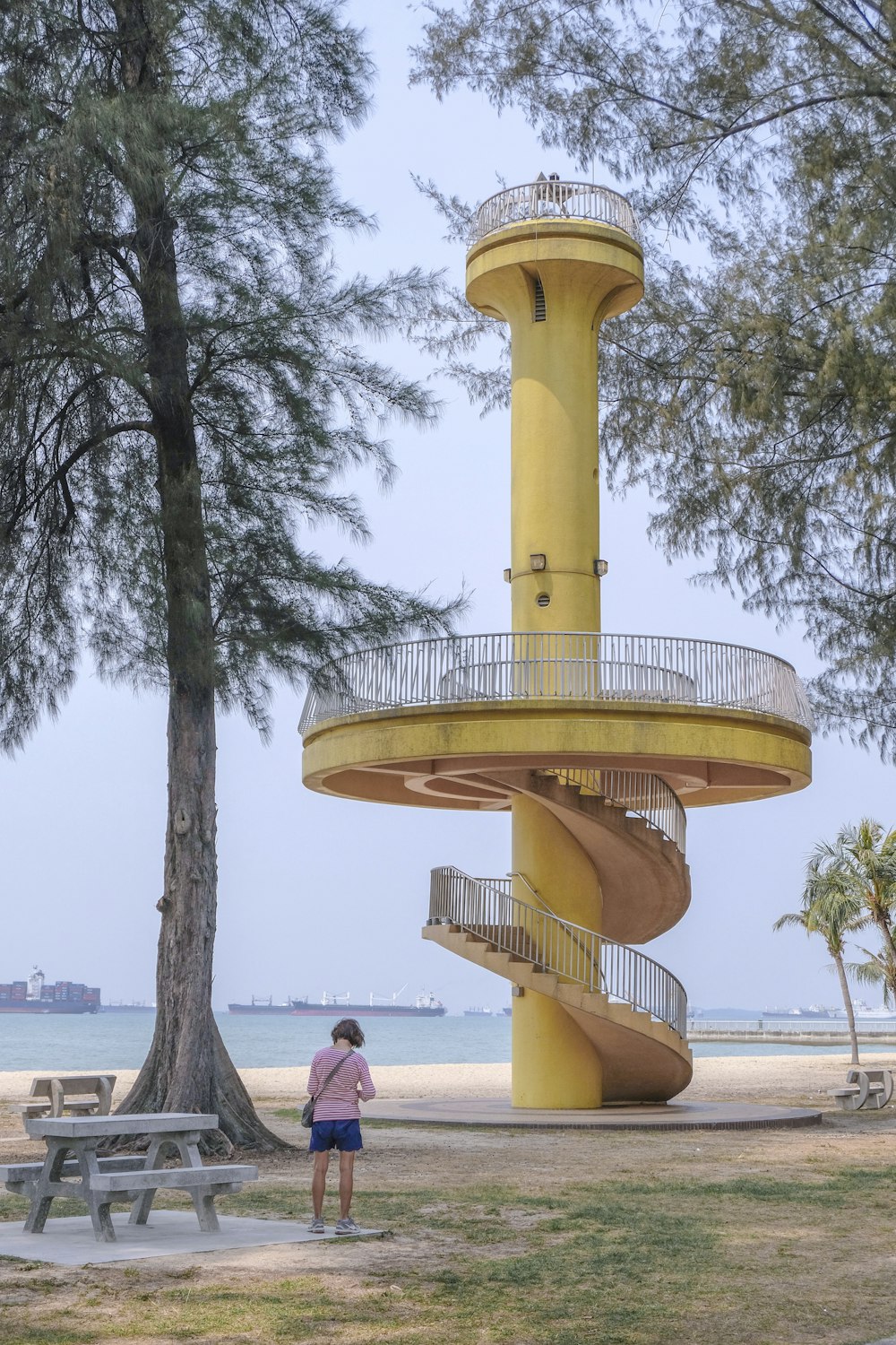 people walking on white spiral staircase