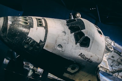 white and black space ship
