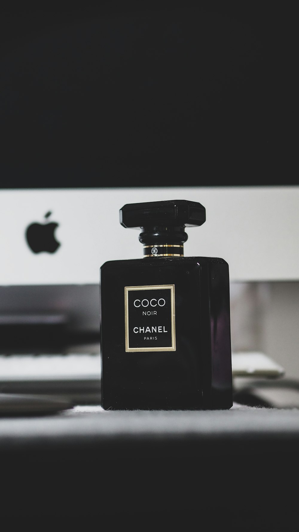 black and gold perfume bottle