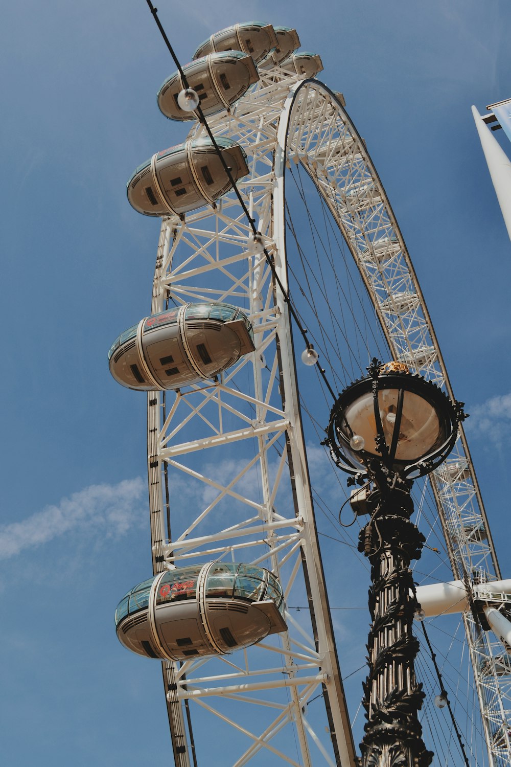 white ferris wheel under blue sky during daytime