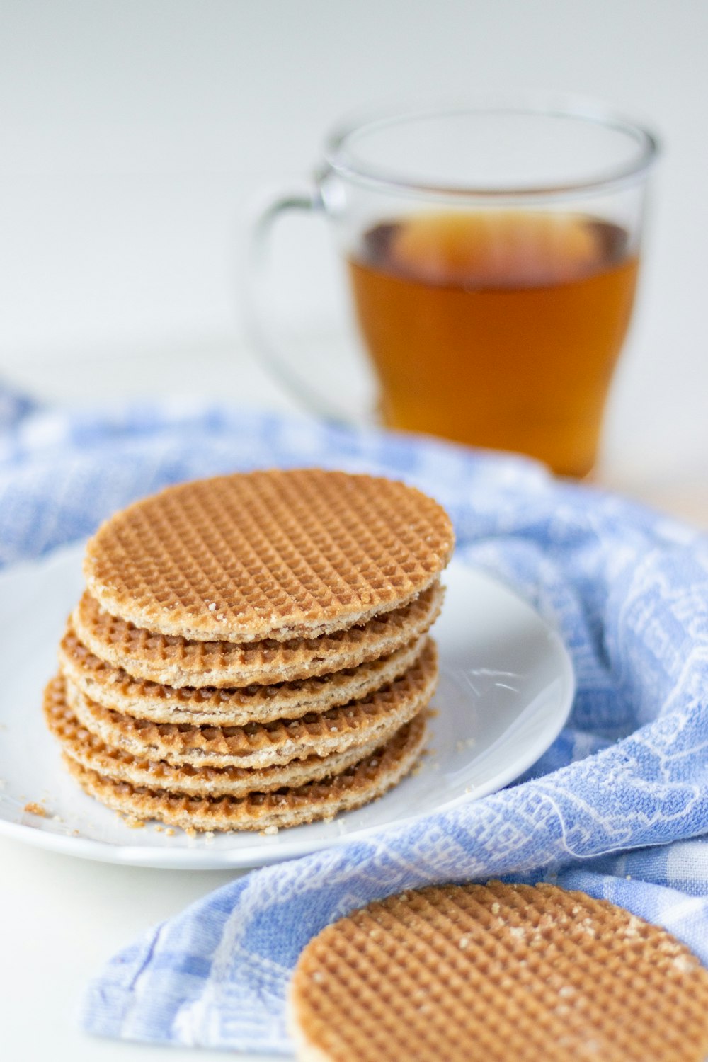 brown pancakes on white ceramic plate