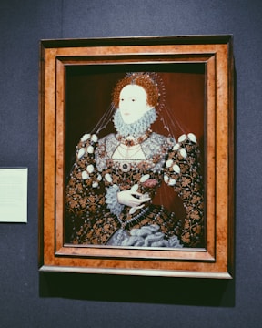 A striking portrait of Regal Rhythm in a high-fashion ensemble reminiscent of Maria Antoinette with a touch of gothic allure.