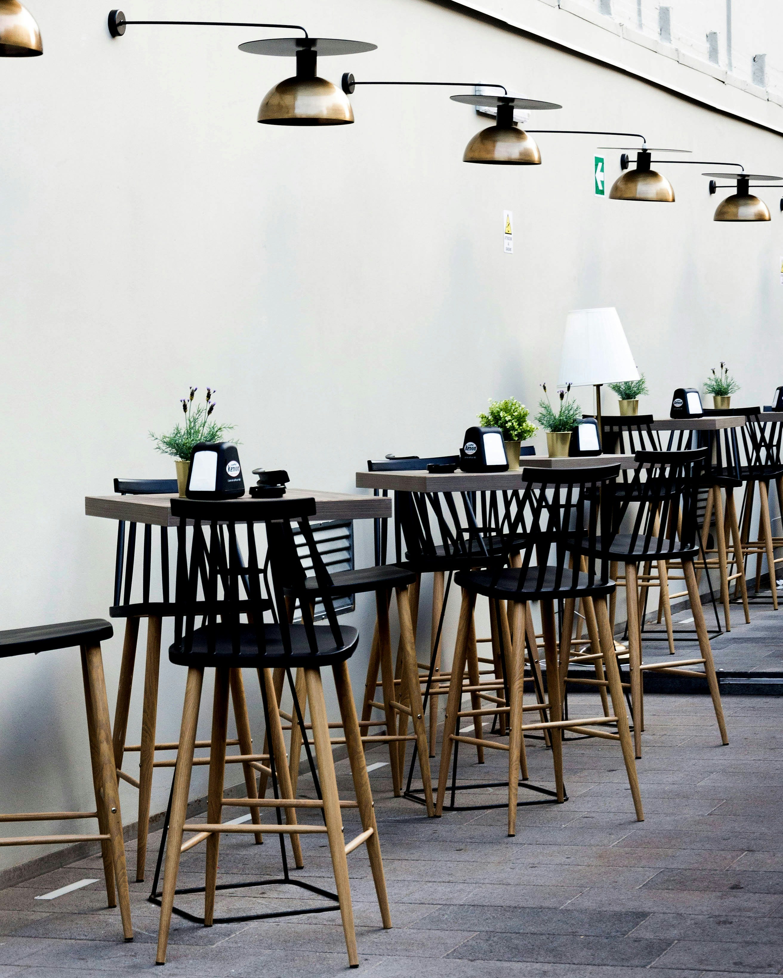 brown wooden table with chairs