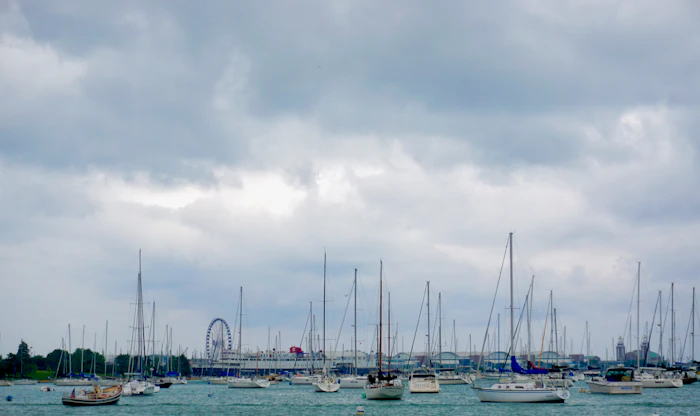 Chicago lakefront with boats