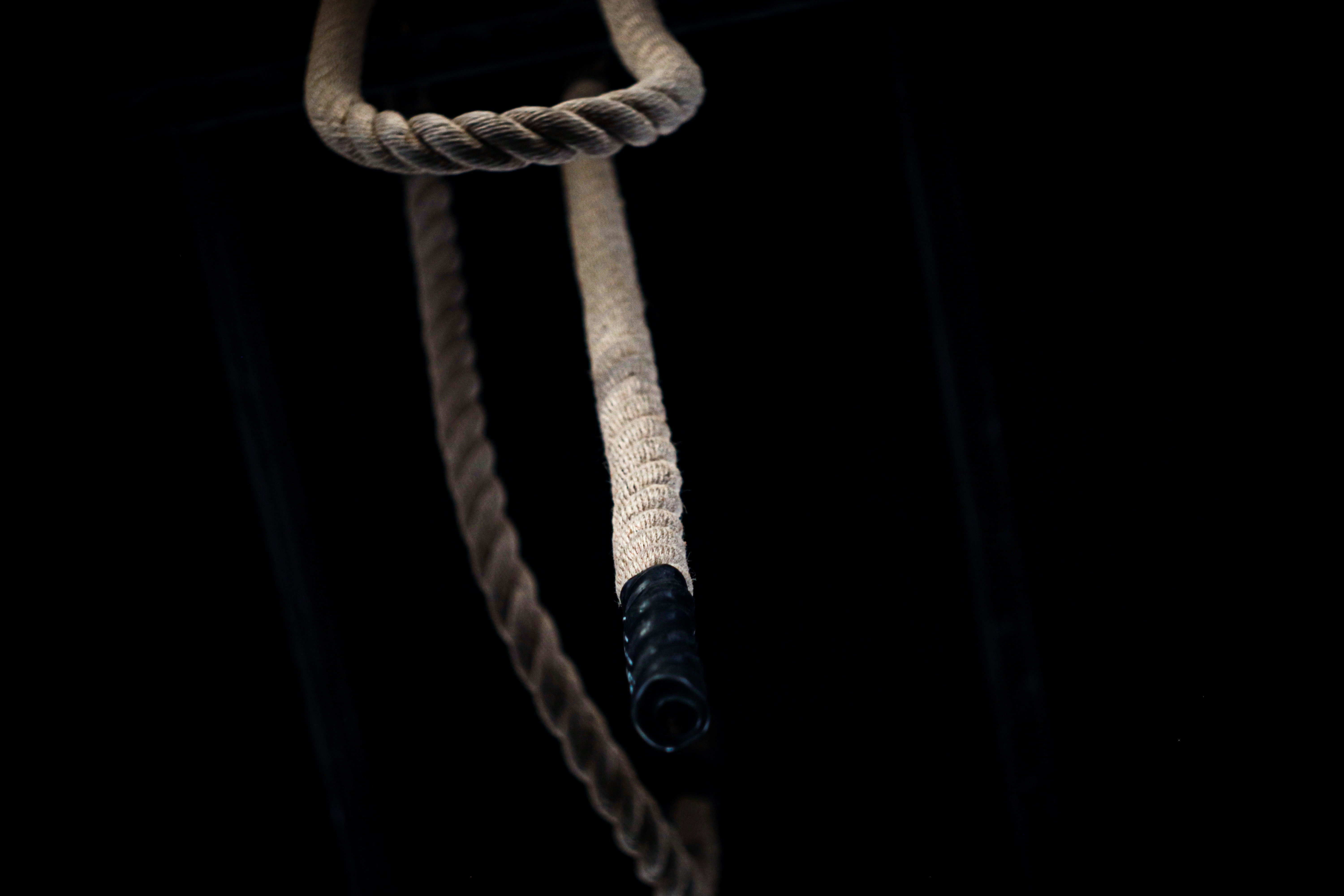 Brown rope tied