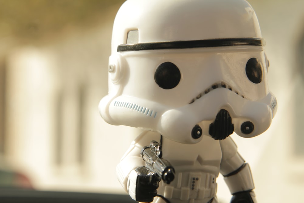 a star wars figurine with a helmet on