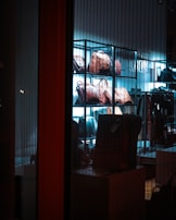 A cozy corner of the store featuring imported bags and wallets arranged invitingly.