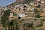 Traditional brick houses nestled on the hills of Antananarivo.