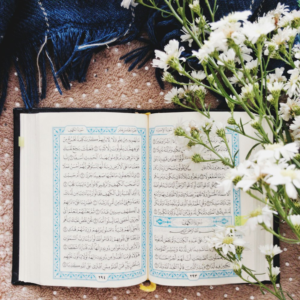 white book page on brown wooden table