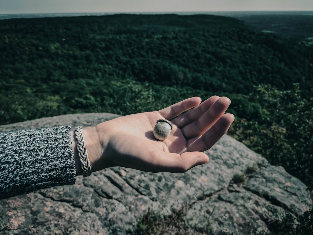 personne portant une bague en argent et en or