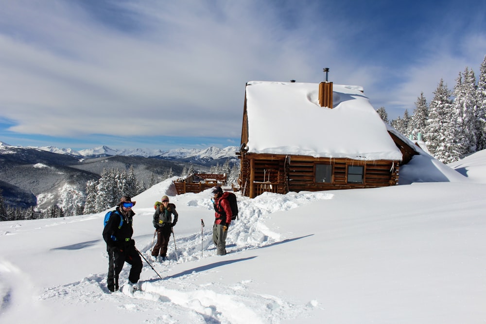 people on snow covered ground during daytime