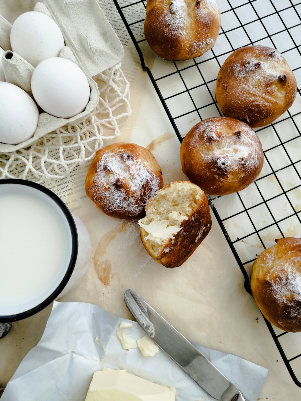 white egg on brown bread